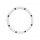 White checkered steering wheel cover with black squares, designed for non-slip grip and summer comfort.