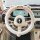 Cute panda plush steering wheel cover with soft, warm texture and adorable bear ears, enhancing comfort and style in your car...