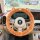 Cute cartoon teddy bear steering wheel cover with frosted rabbit fur texture, providing a non-slip grip for your cars interio...