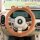 Cute monkey cartoon steering wheel cover with plush, antifreeze design for winter warmth and comfort in your car.