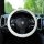 White woven leather steering wheel cover for a porsche, offering non-slip grip and durable comfort in a sleek design.