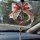 Elegant creative cartoon bow car pendant featuring a delicate bow with love ribbon, pearl accents, and a charming bird design...