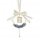 Elegant crystal peace car pendant with charm, adorned with blue crystals and a gold chain, perfect for rearview mirror d...