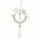 Elegant crystal gourd car pendant with beaded design and tassel, perfect for trendy rearview mirror decoration.