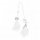Elegant feather car pendant with delicate white feathers, a sparkling bow, and a charming horse charm, perfect for rearview m...