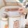 Cartoon car seat back storage bag with transparent bucket, featuring cute bear design and practical compartments for organizi...