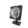 A compact 6-inch portable car fan with a sleek black design, featuring usb customization and dual voltage compatibility for v...