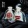 Nano-mineral bamboo charcoal car bags for formaldehyde removal, featuring and designs, placed on a car dashboard.