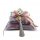 Elegant bamboo charcoal car odor remover bags with decorative pink ribbon, gold charms, and a soft tassel for natural air fre...