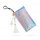 Elegant chinese-style bamboo charcoal car air freshener sachet with a vibrant, pastel floral design and a decorative tassel.