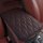 Elegant pu leather car armrest box mat with red stitching, designed for a perfect fit in your vehicles center console.