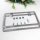 Elegant us & eu rhinestone license plate frames with stainless steel finish, featuring sparkling embellishments and included ...