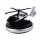 Solar-powered rotating helicopter car aroma diffuser with sleek black and silver design, perfect for enhancing your vehicles ...