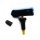 Chevrolet cadillac tpms sensor 13581561 with blue housing and black stem, shown with a detached valve cap on a white backgrou...
