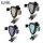 Eluke gravity type aluminum alloy car phone holder in multiple colors, featuring a sleek vent mount design for secure phone p...