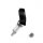Tpms sensor 407001la0c for nissan & infiniti, featuring a metallic body with a black rubber cap and a small valve stem nut.