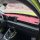 Close-up of a wuling starracer car interior featuring a red dashboard with wuling logo, showcasing the vehicles modern design...