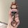 Hand holding a buick verano pro key cover featuring a cute bear character in a striped outfit, made of soft silicone for 2023...