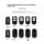 Corresponding honda car key shopping guide map featuring d model, type a, type c, model e, j model, and i key fobs with 2-bu...