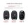 Compatible car key covers for nuonu universe pro sunny, featuring type a, b, and c designs with lock, unlock, and panic butto...
