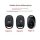 Suitable for aima yuanyuzhou luna pro car key covers, featuring type a, b, and c designs with lock, unlock, and panic buttons...