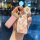 Elegant pink key cover for buick envision, featuring a butterfly design and leather strap, perfect for enclave, regal, gl8, l...