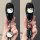 Elegant black hongqi hs5 key cover featuring a cute hello kitty design, paired with a stylish get rich keychain for 2023–2025...