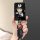 Im ls6 ls7 key cover featuring a cute cartoon character design, black and white color scheme, and get rich keychain accessory...