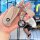 Elegant bmw key cover with sparkling rhinestones, featuring a matching keychain and personalized leather tag, perfect for x5,...