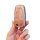A hand holds a rose gold ford explorer key cover, featuring a sleek design with diamond accents and buttons for lock, unlock,...