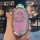 A hand holds a ben teng xiaoma key cover, featuring a sleek metallic frame and a vibrant pink textured shell with a circular ...