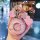 Elegant pink smart key cover for mercedes-benz smart 1 & 3 (pro), featuring a glittery texture, diamond accents, and a charmi...