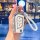 Elegant toyota key cover for corolla cross, levin, rav4 (2026), featuring a sleek white design with sparkling rhinestone acce...