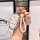 Elegant gac trumpchi gs8 key cover 2nd gen with gold trim, featuring a white leather design and decorative keychain for enhan...