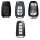 Four ssangyong key fobs with tpu diamond texture covers, showcasing lock, unlock, and remote start buttons for enhanced prote...