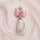 Elegant wey blue mountain key cover for dht-phev 2024, featuring a sleek silver design with a pink bow and heart charm, set a...