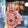 Elegant pink volvo xc60 key cover with glittery texture and teddy bear charm, perfect for women seeking stylish car accessori...