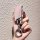 A hand holds a sleek, pink vw passat b8 key cover for 330/380 luxury models, featuring a shiny silver ring and detailed butto...
