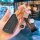 Elegant skoda key cover for octavia, superb, kamiq & kodiaq, featuring a sleek black leather design with gold accents and fre...