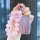 Elegant pink toyota crown kluger key cover for 2021–2023, adorned with sparkling beads and a decorative bow.