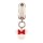Elegant porsche key cover featuring a minnie mouse charm with a red bow, designed for panamera, cayenne, macan, and 911 model...