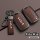 Brown leather kia key cover with silver kia logo, designed for k5/k2/kx3/k4/kx5 and sportage models, offering full protection...