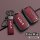 Red leather kia key cover with kia logo, designed for k5/k2/kx3/k4/kx5 & sportage models, offering full protection and qualit...