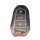 Premium leather key cover for peugeot 308, 408, 508, and 3008, featuring a sleek design with lock, unlock, and trunk icons.