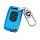 Blue j6p truck key cover for faw jiefang j6l/j6m/linghang edition, featuring a sleek design with lock and unlock buttons and ...