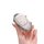 A hand holds a sleek, silver gac trumpchi m8 key cover with a premium leather finish and diamond-like accents, featuring lock...