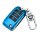 Blue rongwei rx5 key cover for i6 plus, rx3, ei5, ei6, featuring a sleek design with three buttons and a metallic keychain.