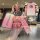 Pink gradient mazda 3 key cover for 2024 skyactiv-x models, featuring a cute bear charm and stylish strap, shown in front vie...
