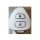 White toyota key cover featuring lock and unlock buttons, designed for camry, corolla, rav4, vios, and previa models.
