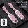 Pink mazda key cover for cx-3/cx-5/cx-9, mx-5, mazda3/6/7, featuring wrist strap and sleek design, shown in cherry blossom pi...